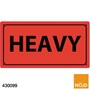 Varningsetikett "Heavy"